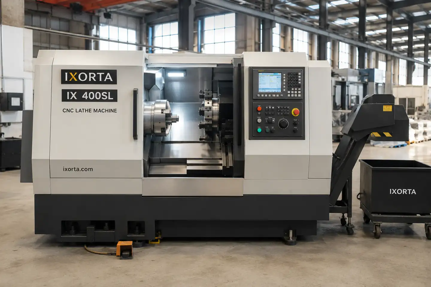 Industrial CNC fabrication workshop prepared for automated metal production