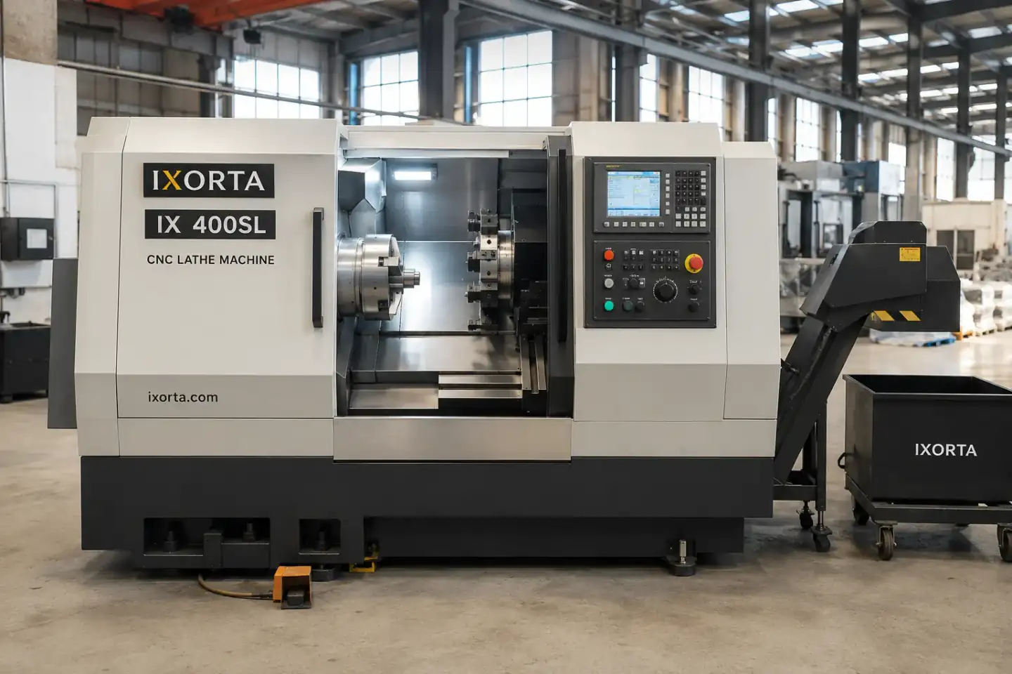IXORTA CNC lathe in a precision machining facility