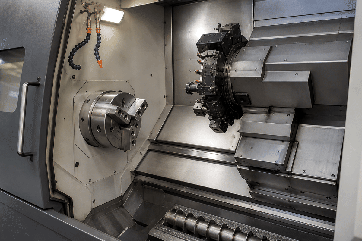 IX-LAT-700 CNC Turning Lathe machinery in its operating environment