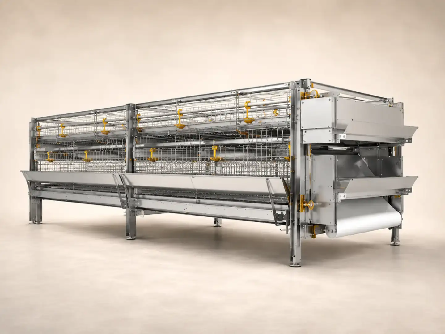 IXORTA automated broiler cage system for efficient commercial poultry production
