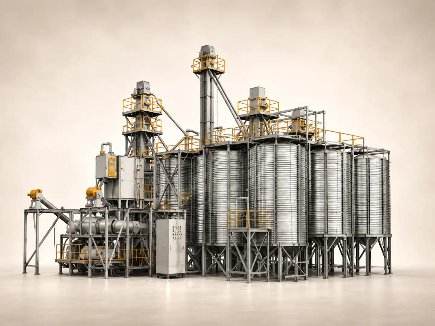 IXORTA scalable poultry feed mill factory with silos, mixing, conveying and process automation
