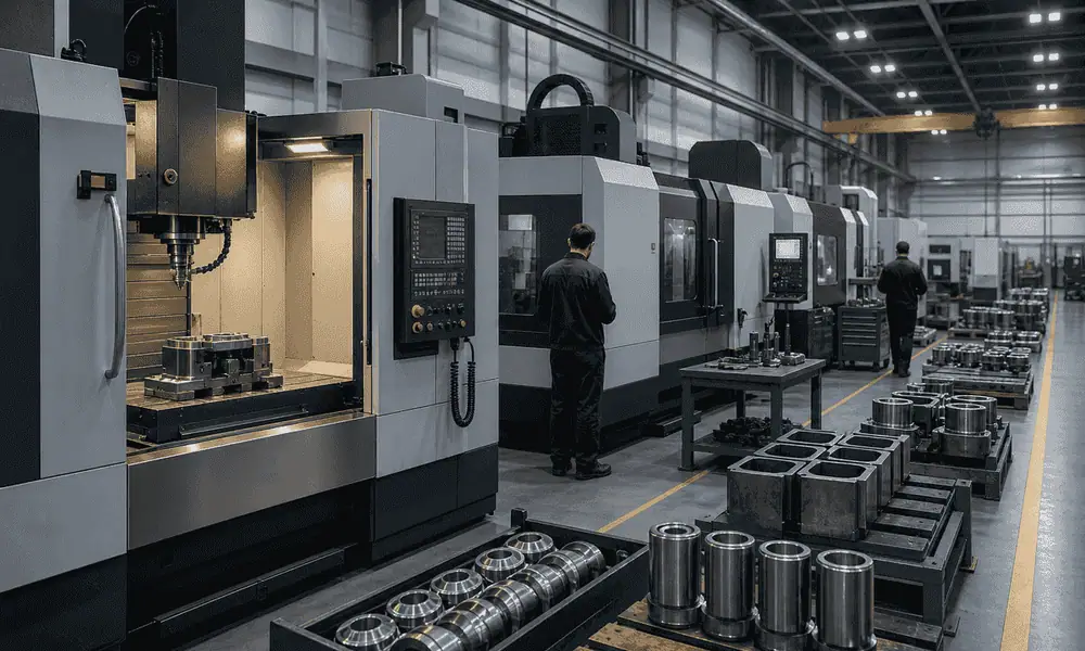 خط إنتاج CNC دقيق — representative project planning visual