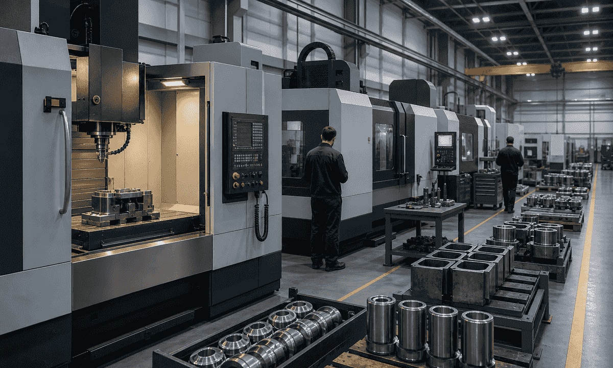Precision CNC production line — representative project planning visual