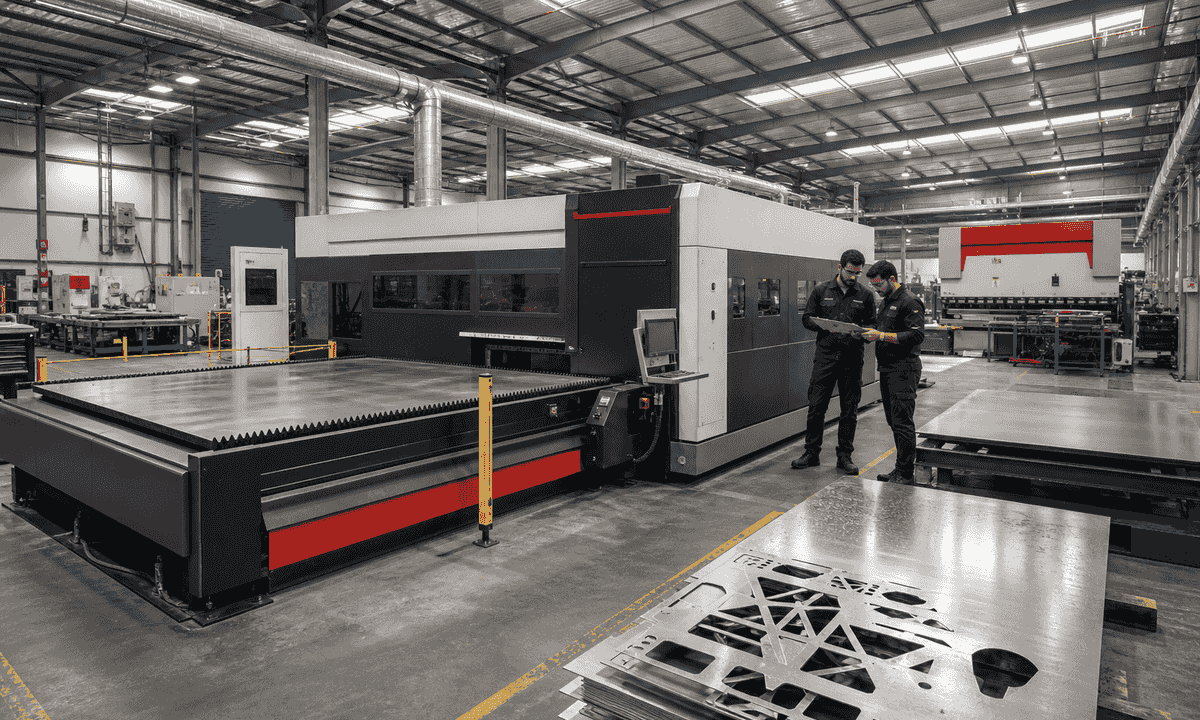 Fiber laser production cell — representative project planning visual